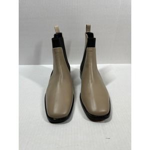 Everlane Womens Square Toe Elastic Band Detail Weather Boots Tan Size 10‎